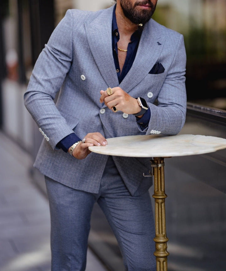 The Executive Double Suit – Navy