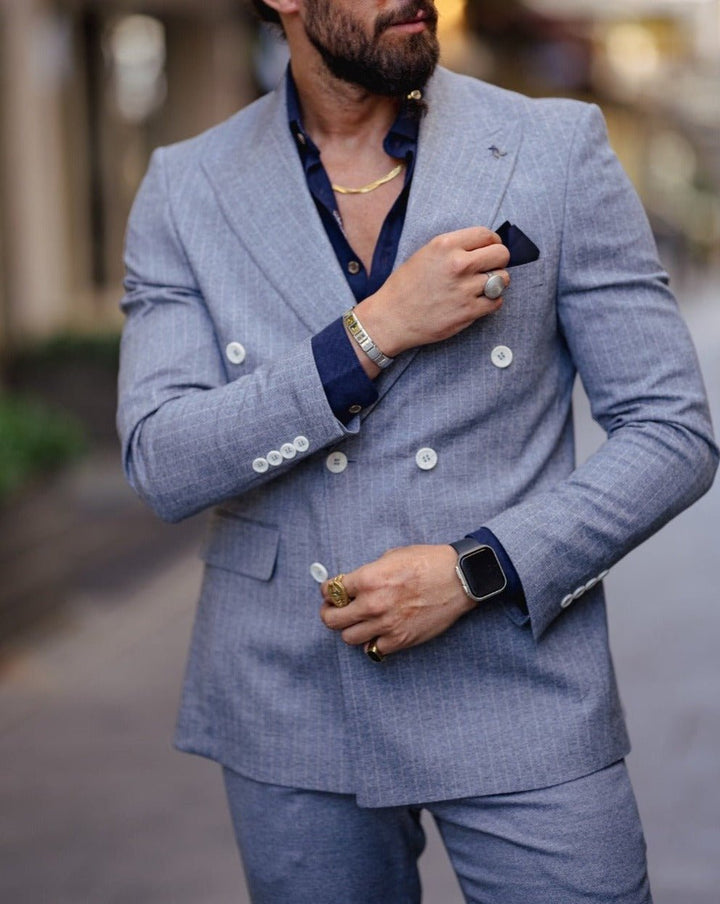 The Executive Double Suit – Navy