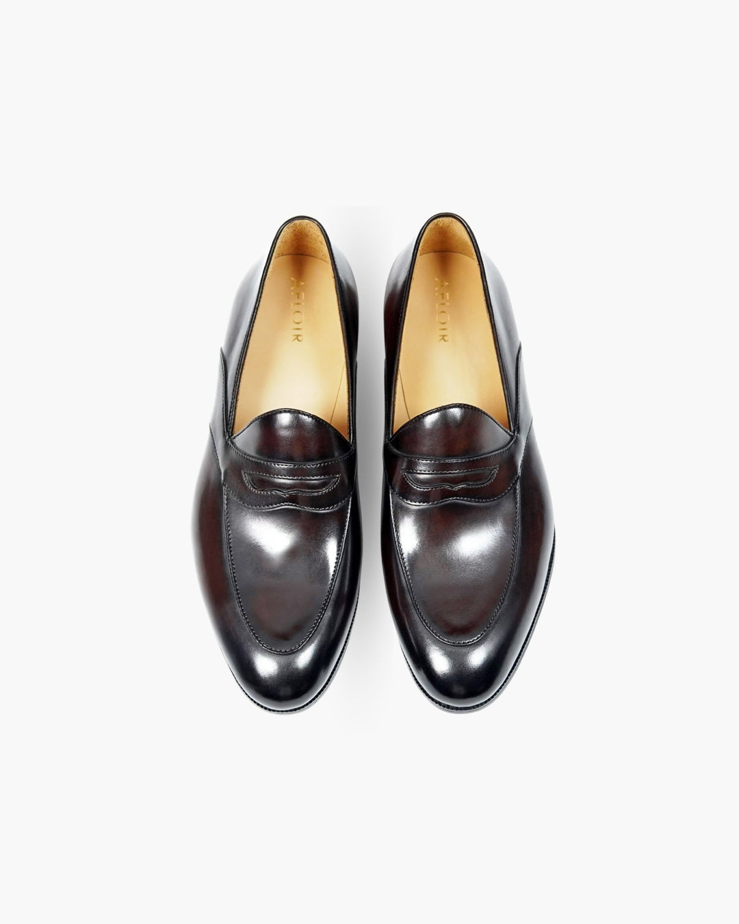 Pair of dark brown leather loafers