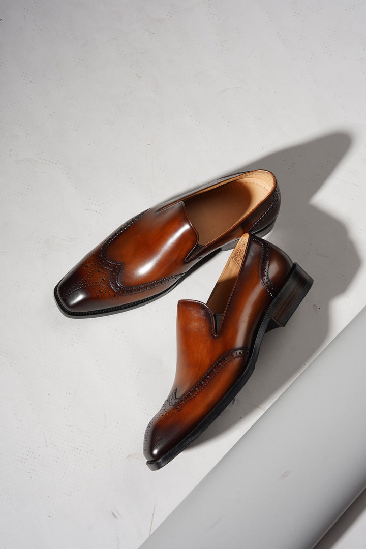 Luxury Wingtip Brogue Loafers