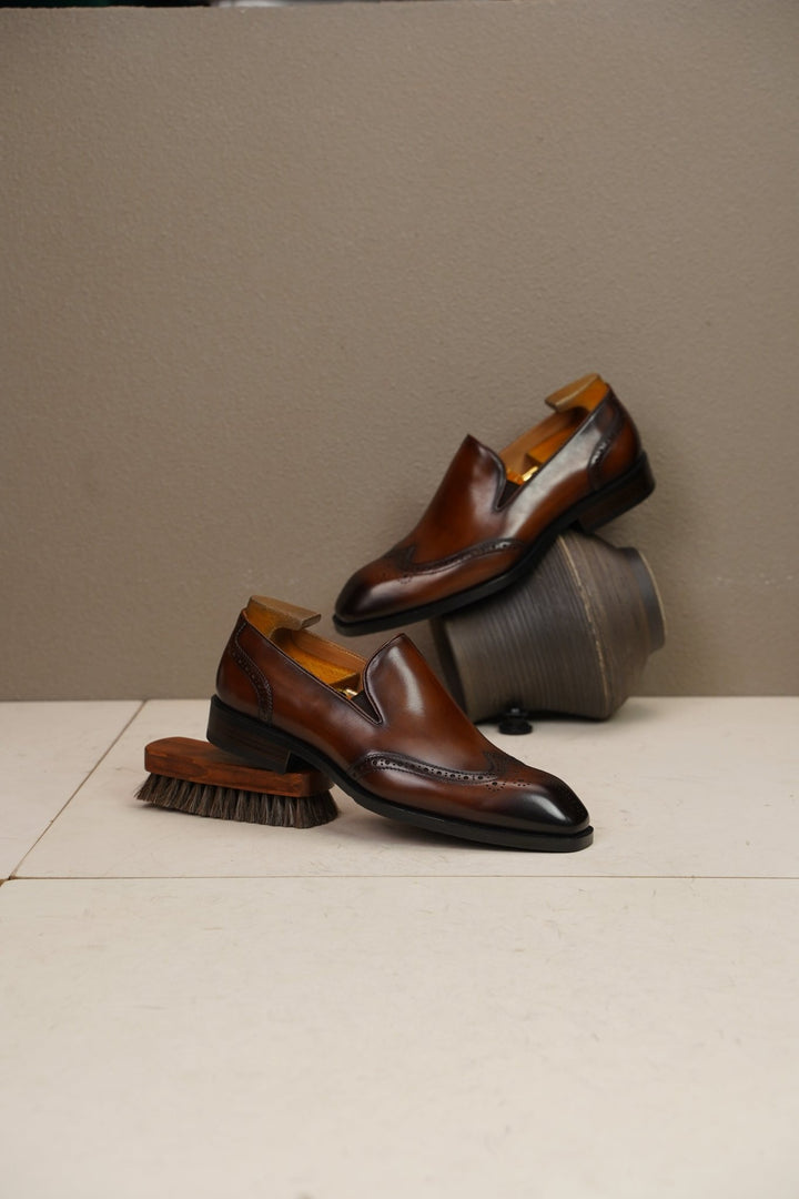 Luxury Wingtip Brogue Loafers