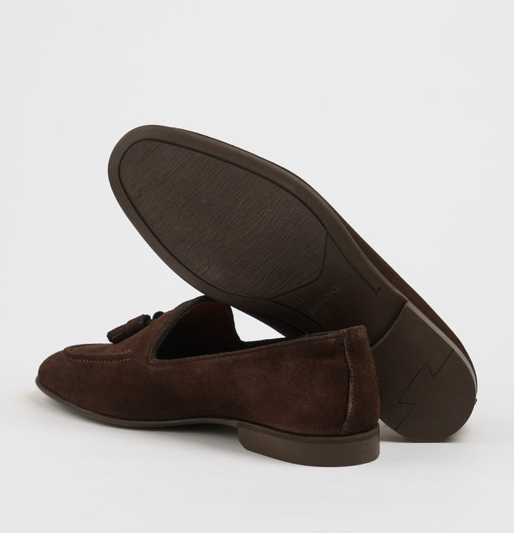 SPECIAL DESIGN TASSEL DETAIL SUEDE LOAFER SHOES - BROWN