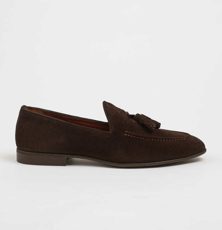 SPECIAL DESIGN TASSEL DETAIL SUEDE LOAFER SHOES - BROWN