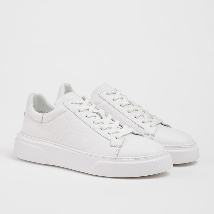 POOL SOLE LEATHER SNEAKERS SHOES - WHITE