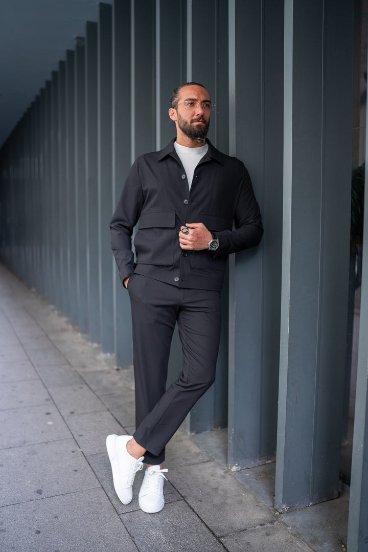 SPORTS COAT PANTS SET - BLACK