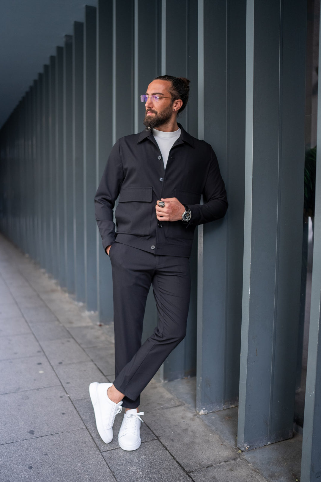 SPORTS COAT PANTS SET - BLACK