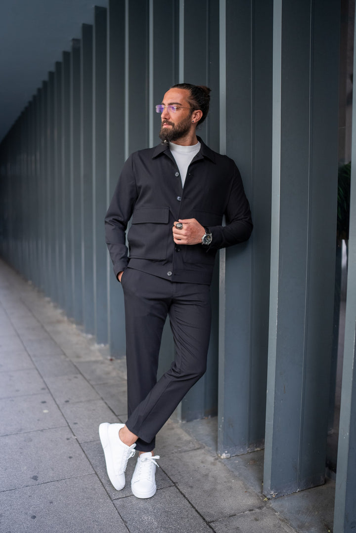 SPORTS COAT PANTS SET - BLACK