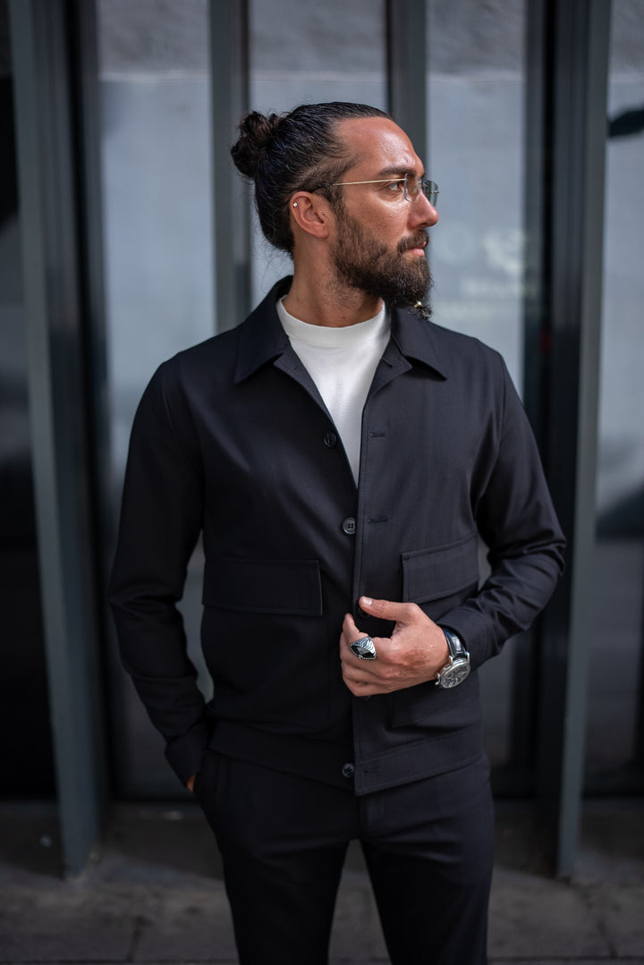 SPORTS COAT PANTS SET - BLACK