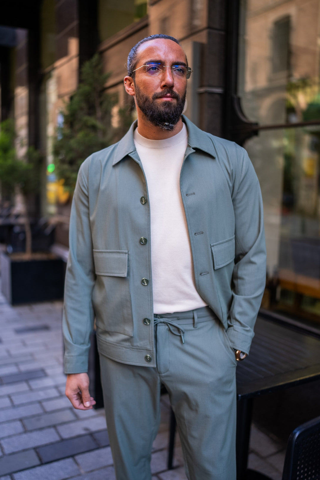 SPORTS COAT PANTS SET - KHAKI