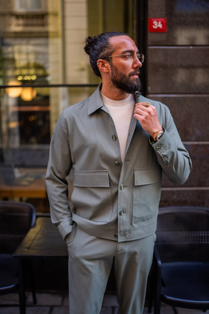 SPORTS COAT PANTS SET - KHAKI