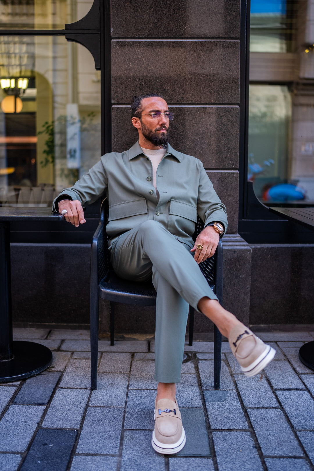 SPORTS COAT PANTS SET - KHAKI