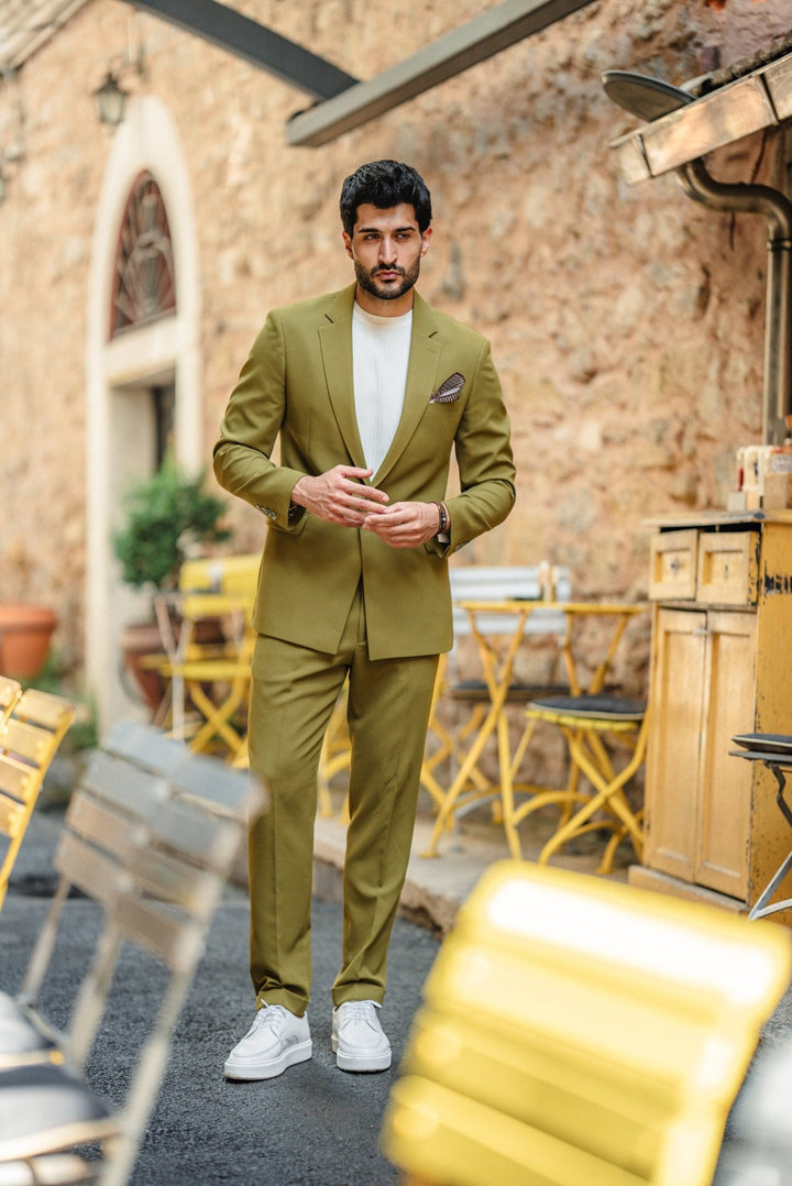 SPECIAL DESIGN CHAIN DETAILED SUIT - GREEN