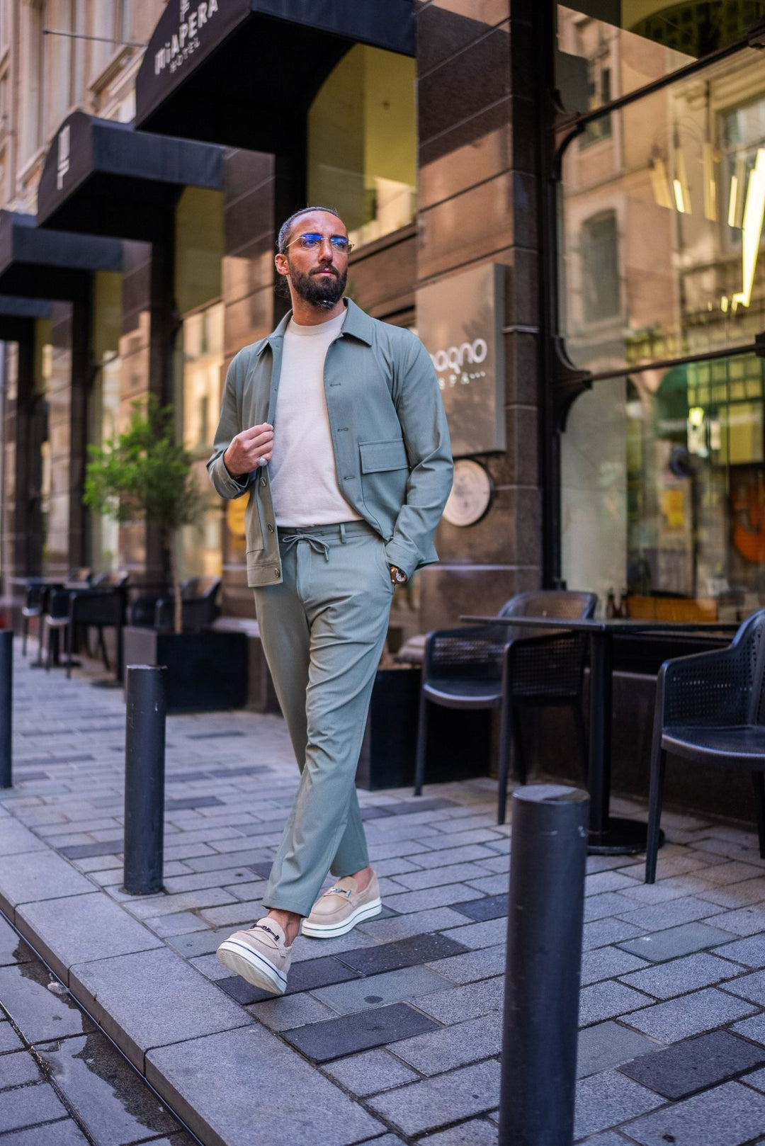 SPORTS COAT PANTS SET - KHAKI