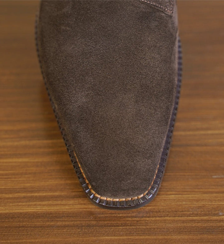 The Suede Monkstrap - Coffee
