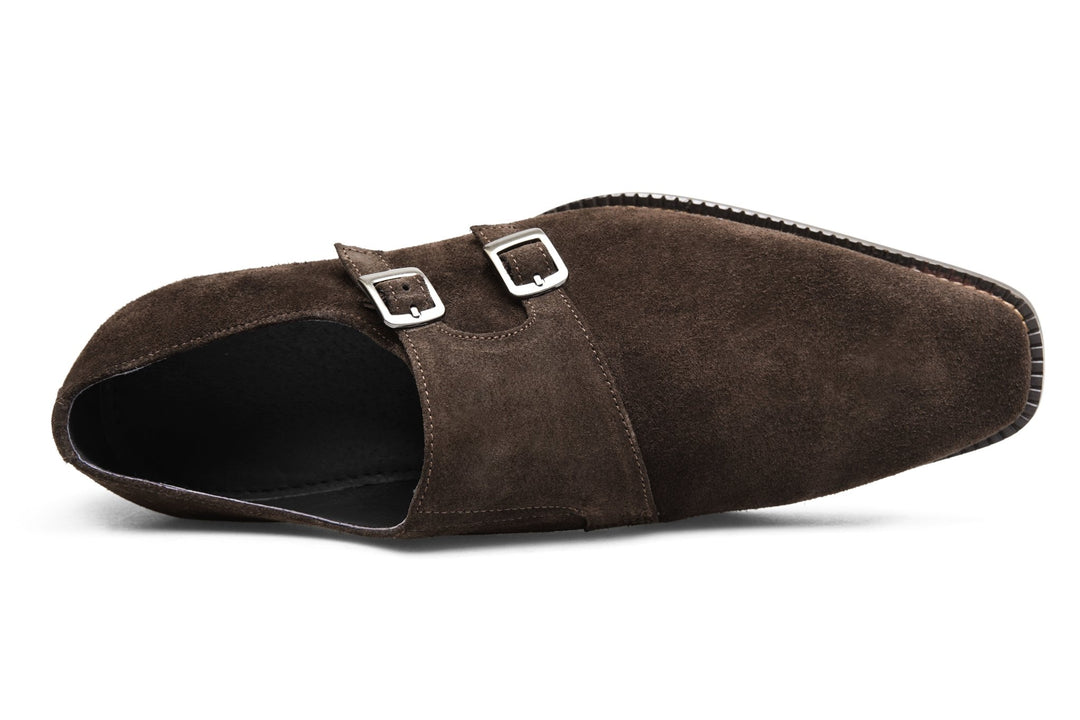 The Suede Monkstrap - Coffee