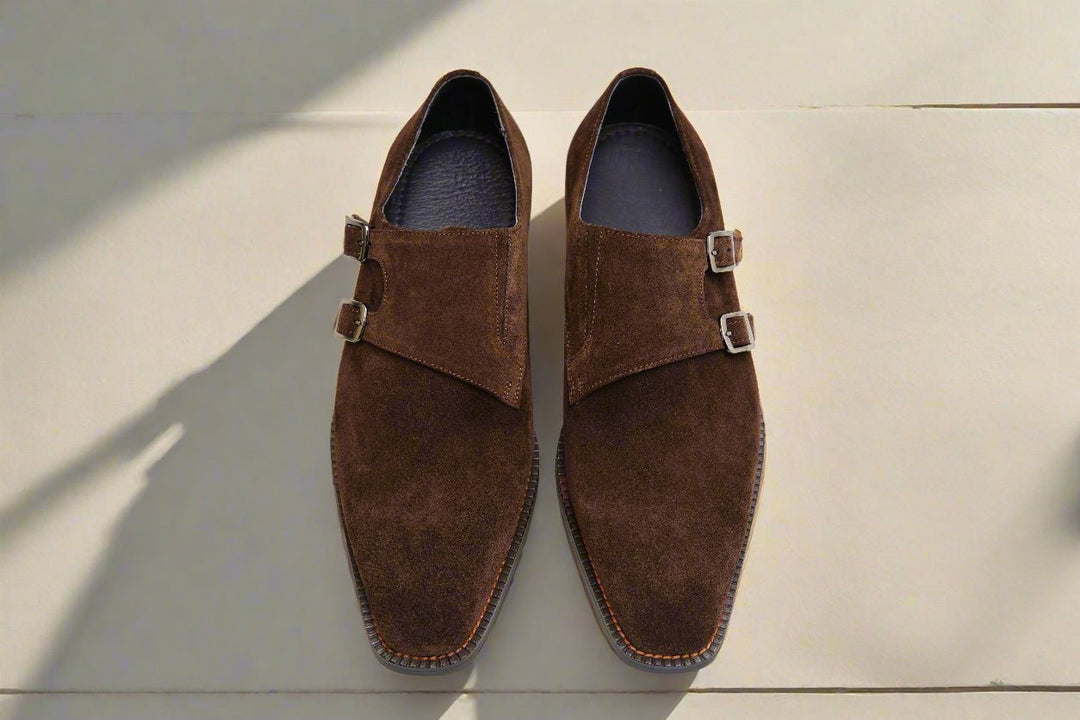The Suede Monkstrap - Coffee