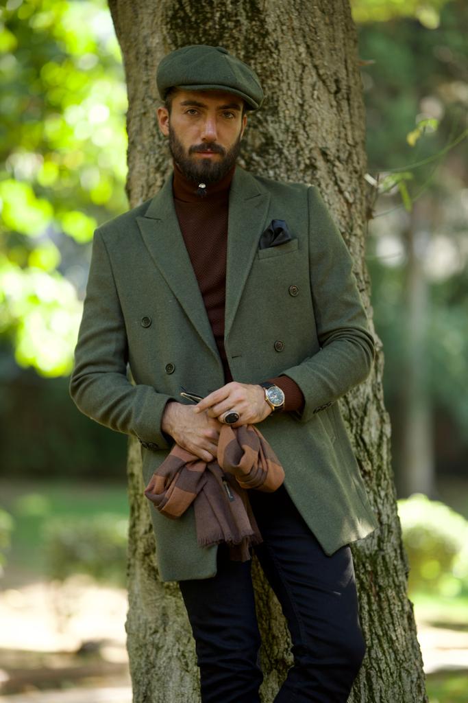 Double-breasted Cachet Coat -  Khaki