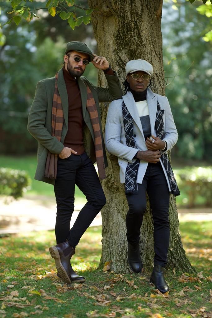 Double-breasted Cachet Coat -  Khaki