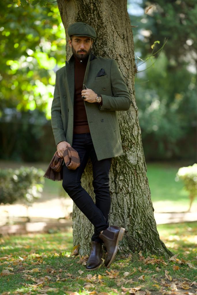 Double-breasted Cachet Coat -  Khaki