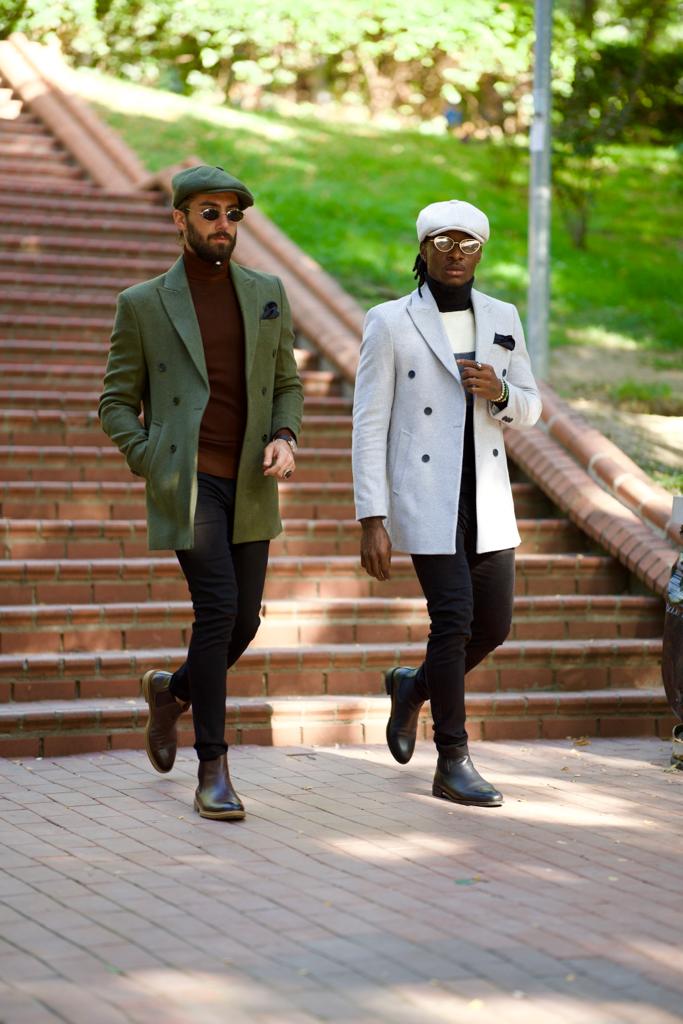 Double-breasted Cachet Coat -  Khaki
