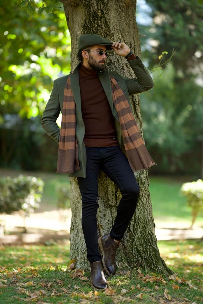 Double-breasted Cachet Coat -  Khaki