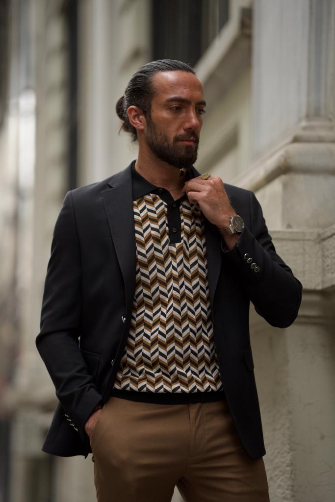Thin Half Lined Bleazer Jacket-Black
