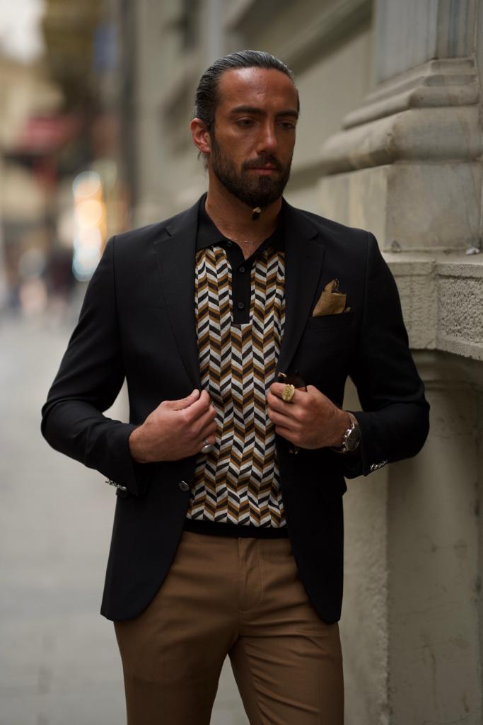 Thin Half Lined Bleazer Jacket-Black